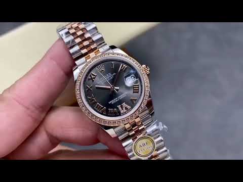 ARF Factory Counterweight Rolex Datejust 278381RBR 0030 31mm Rose Gold Diamond Bezel Roman VI Grey D