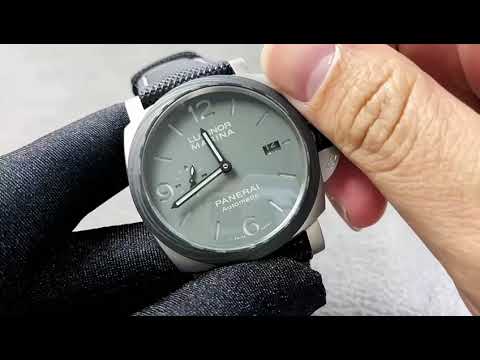 VS Factory Panerai Luminor Marina Pam01662  44mm Carbon Fiber Canvas Strap Grey Dial
