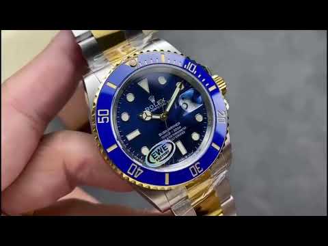 EWE Factory Rolex Submariner Date 126613LB 41mm Half Yellow Gold Blue Dial