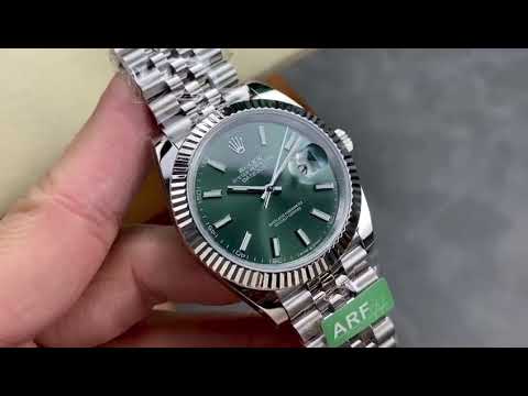 ARF Factory Rolex Datejust 41 126334-0028 41mm White Gold&904L Green Dial Jubilee