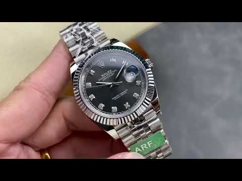 ARF Factory Rolex Datejust 41 126334-0006 41mm White Gold&904L Grey Diamond Dial Jubilee