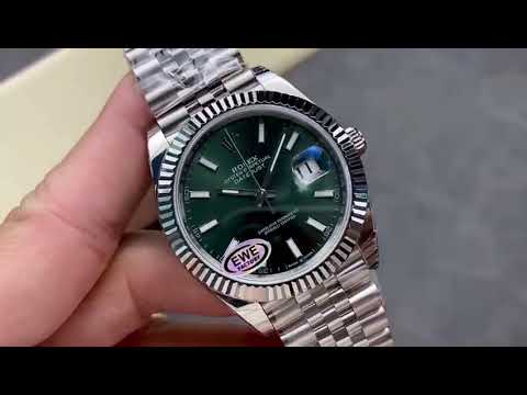 EWE Factory Rolex Datejust 126334-0028 41mm White Gold&904L Green Mint Dial Jubilee