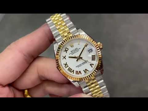 GS Factory Rolex Datejust 278273-0002 31MM Half Gold Roman Number White Dial Jubilee