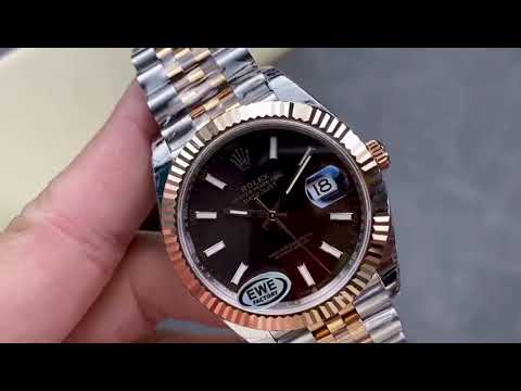 EWE Factory Rolex Datejust 126331-0002 41mm Half Rose Gold Brown Dial Jubilee