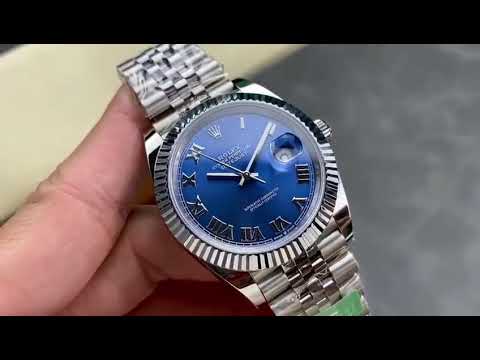 ARF Factory Rolex Datejust 41 126334-0026 41mm White Gold&904L Roman Numerals Blue Dial Jubilee