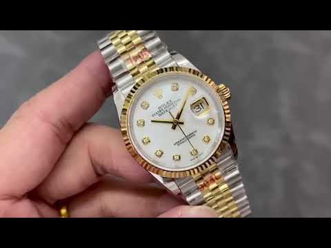 GM Factory Rolex Datejust 126233-0023 36mm Half Yellow Gold Diamond Mop Mother Of Pearl Dial Jubilee