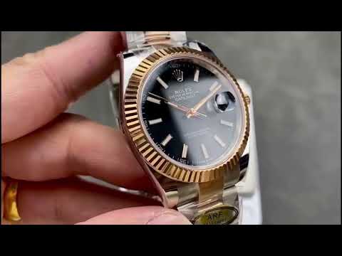 ARF Factory Counterweight Rolex Datejust 41 126331 41mm Half Rose Gold Black Dial
