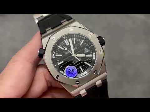 APS Factory Audemars Piguet Royal Oak Selfwinding 42mm 15710ST.OO.A002CA.01 Rubber Strap Black Dial