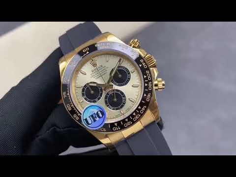 UFO Factory counterweight Rolex Daytona 126518LN-0012 Yellow Gold Oysterflex Champagne Dial