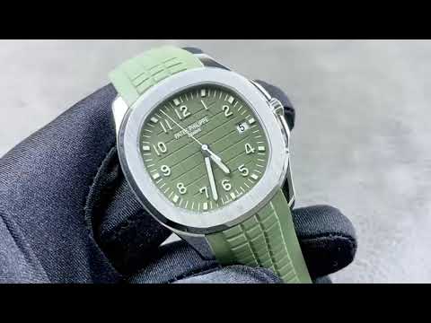 APW Factory Patek Philippe Aquanaut 5168G 010 Green Rubber Strap Arabic Numerals Green Dial