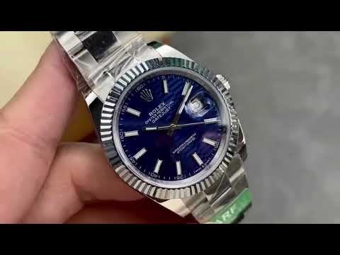 ARF Factory Rolex Datejust 41 M126334-0031 41mm White Gold&904L Blue Fluted Dial