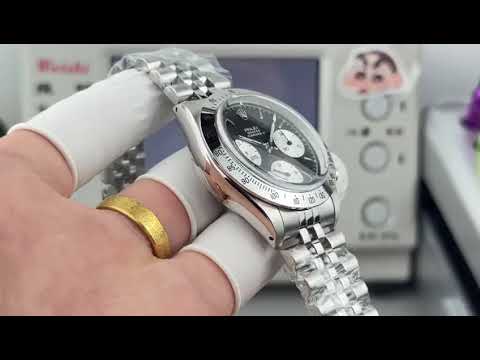 SN Factory Rolex Daytona Vintage Small Red 6265 37mm Full Steel Black Dial