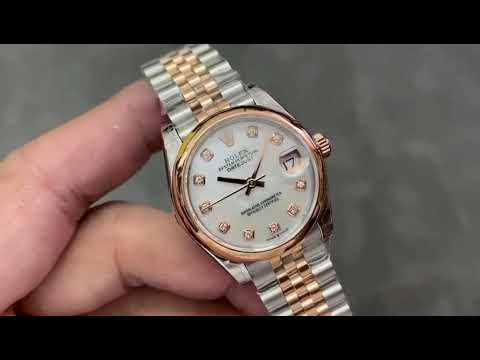 GS Factory Rolex Datejust 278241-0026 31MM Half Rose Gold Diamond Mop Mother Of Pearl Dial Jubilee