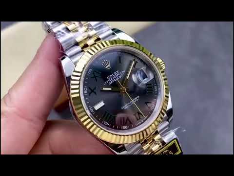 ZQ Factory Rolex Datejust 126333-0020 41mm Half Yellow Gold Roman Numerals Wimbledon