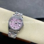 8+ Factory Counterweight Rolex Day-Date 128349RBR-0008 36mm Diamond Bezel White Gold Roman Number Pink Dial