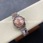 8+ Factory Counterweight Rolex Datejust 278271-0006 31mm  Half Rose Gold Roman Numerals Pink Red Dial Jubilee