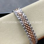 8+ Factory Counterweight Rolex Datejust 278271-0006 31mm  Half Rose Gold Roman Numerals Pink Red Dial Jubilee