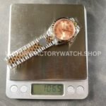 8+ Factory Counterweight Rolex Datejust 278271-0006 31mm  Half Rose Gold Roman Numerals Pink Red Dial Jubilee