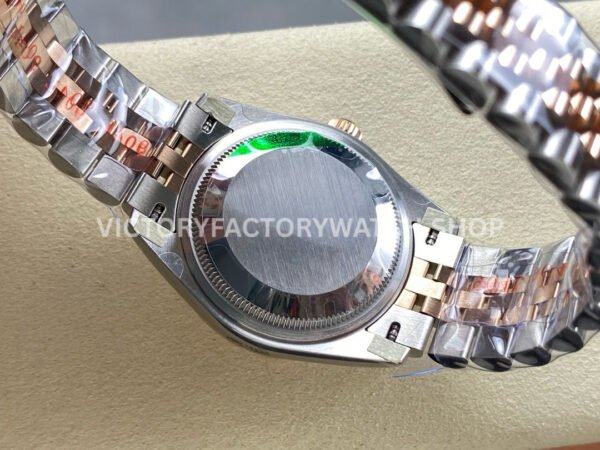 8+ Factory Counterweight Rolex Datejust 278271-0006 31mm  Half Rose Gold Roman Numerals Pink Red Dial Jubilee