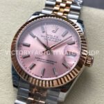 8+ Factory Counterweight Rolex Datejust 278271-0010 31mm  Half Rose Gold Pink Dial Jubilee