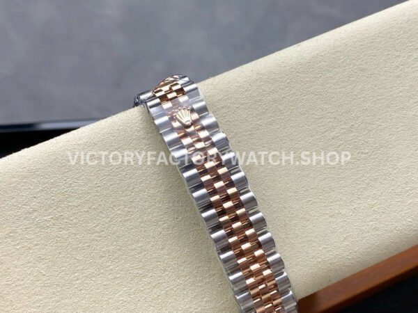 8+ Factory Counterweight Rolex Datejust 278271-0024 31mm  Half Rose Gold Diamond Pink Red Dial Jubilee