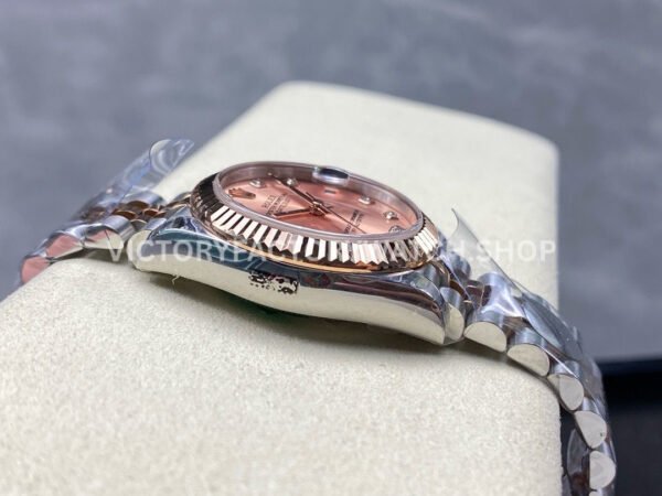8+ Factory Counterweight Rolex Datejust 278271-0024 31mm  Half Rose Gold Diamond Pink Red Dial Jubilee