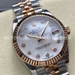 8+ Factory Counterweight Rolex Datejust 278271-0026 31mm Half Rose Gold Diamond Mother Of pearl Dial Jubilee