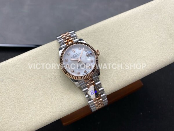 8+ Factory Counterweight Rolex Datejust 278271-0026 31mm Half Rose Gold Diamond Mother Of pearl Dial Jubilee