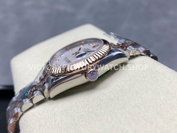 8+ Factory Counterweight Rolex Datejust 278271-0026 31mm Half Rose Gold Diamond Mother Of pearl Dial Jubilee