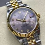 8+ Factory Counterweight Rolex Datejust 278273-0020 31mm Half Yellow Gold Diamond Pink Dial Jubilee
