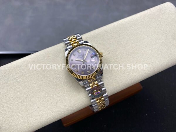 8+ Factory Counterweight Rolex Datejust 278273-0020 31mm Half Yellow Gold Diamond Pink Dial Jubilee