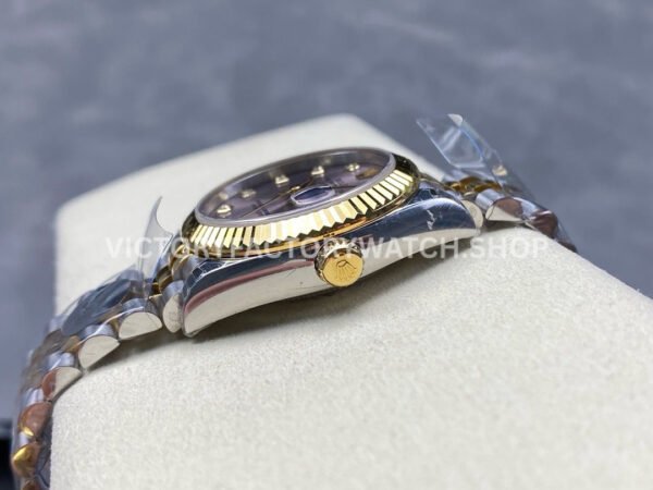 8+ Factory Counterweight Rolex Datejust 278273-0020 31mm Half Yellow Gold Diamond Pink Dial Jubilee