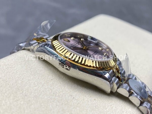 8+ Factory Counterweight Rolex Datejust 278273-0020 31mm Half Yellow Gold Diamond Pink Dial Jubilee