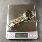 8+ Factory Counterweight Rolex Datejust 278273-0022 31mm Half Yellow Gold Diamond Dark Grey Dial Jubilee