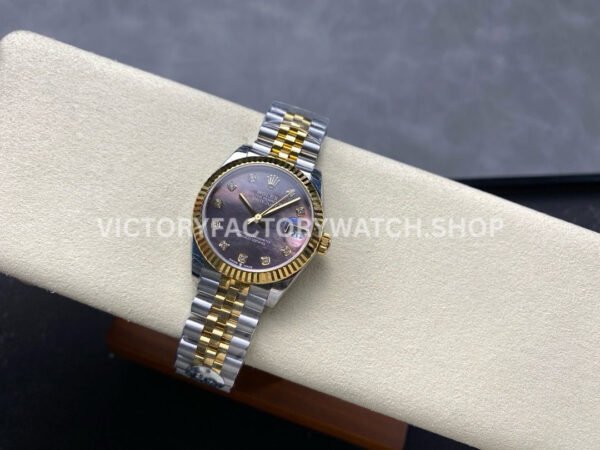 8+ Factory Counterweight Rolex Datejust 278273-0024 31mm  Half Yellow Gold Diamond Mother Of Pearl Dial Jubilee