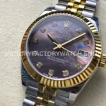 8+ Factory Counterweight Rolex Datejust 278273-0024 31mm  Half Yellow Gold Diamond Mother Of Pearl Dial Jubilee