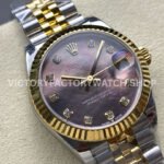 8+ Factory Counterweight Rolex Datejust 278273-0024 31mm  Half Yellow Gold Diamond Mother Of Pearl Dial Jubilee
