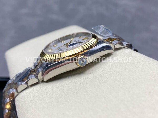 8+ Factory Counterweight Rolex Datejust 278273-0028 31mm Half Yellow Gold Diamond Mother Of Pearl Dial Jubilee