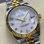 8+ Factory Counterweight Rolex Datejust 278273-0028 31mm Half Yellow Gold Diamond Mother Of Pearl Dial Jubilee