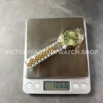 8+ Factory Counterweight Rolex Datejust 278273-0030 31mm Half Yellow Gold Diamond Green Dial Jubilee