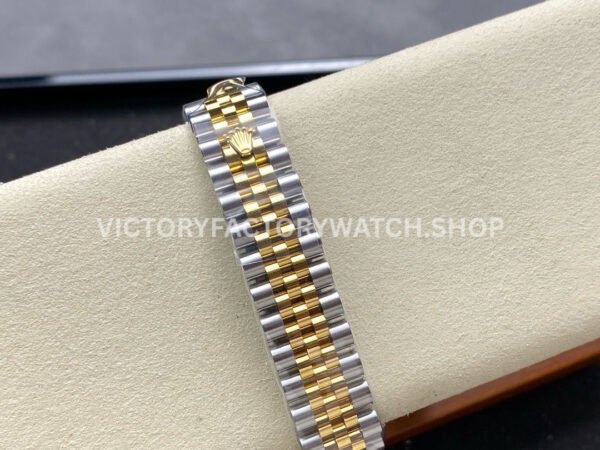 8+ Factory Counterweight Rolex Datejust 278273-0030 31mm Half Yellow Gold Diamond Green Dial Jubilee