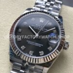 8+ Factory Counterweight Rolex Datejust 278274-0008 31mm Full Steel Diamond Grey Dial Jubilee