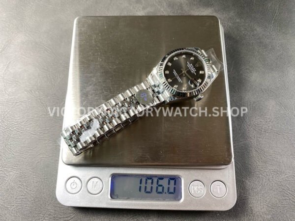 8+ Factory Counterweight Rolex Datejust 278274-0008 31mm Full Steel Diamond Grey Dial Jubilee