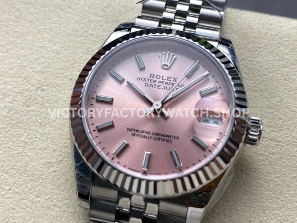8+ Factory Counterweight Rolex Datejust 278274-0014 31mm Full 904L Pink Dial Jubilee