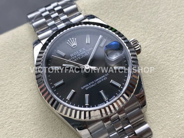 8+ Factory Counterweight Rolex Datejust 278274-0016 31mm Full Steel Grey Dial Jubilee