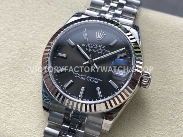 8+ Factory Counterweight Rolex Datejust 278274-0016 31mm Full Steel Grey Dial Jubilee