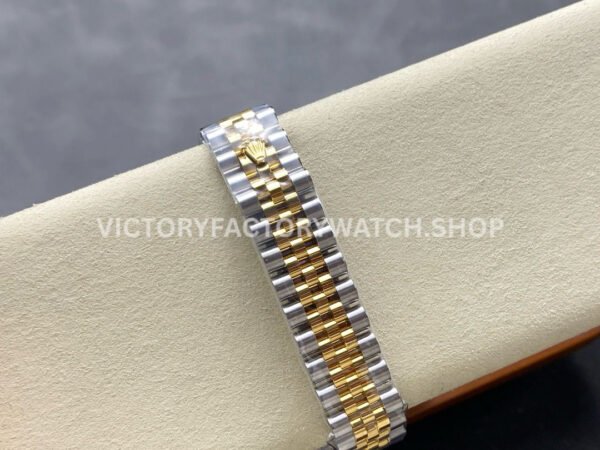 8+ Factory Counterweight Rolex Datejust 278383RBR-0024 31mm Diamond Yellow Gold Bezel Half Yellow Gold Diamond Mother Of Pearl Dial Jubilee