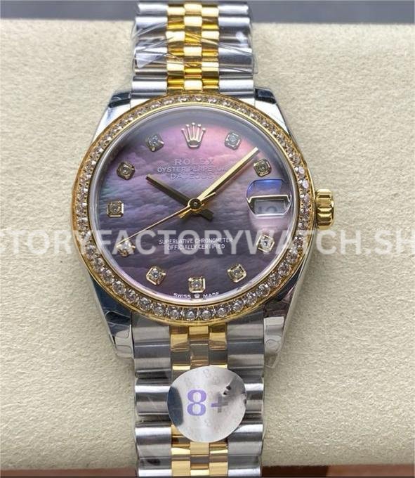 Rolex Datejust 278383RBR replica watch diamond dial