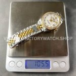 8+ Factory Counterweight Rolex Datejust 278383RBR-0028 31mm Diamond Yellow Gold Bezel Half Yellow Gold Diamond Mother Of Pearl Dial Jubilee