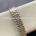 8+ Factory Counterweight Rolex Datejust 278383RBR-0030 31mm Diamond Yellow Gold Bezel Half Yellow Gold Diamond Green Dial Jubilee